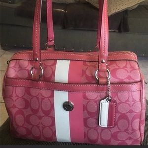 Pink Coach Chelsea Heritage Satchel
